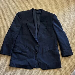 100% Wool Midnight Blue Pinstripe Blazer